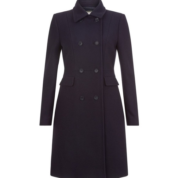 Hobbs Jasmine Coat, Navy, UK 8, NWOT - Picture 1 of 5